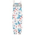 thumbnail image 4 of Splozh 4th of July Jumpsuit for Girls Patriotic 4th of July Clothes Kids Girls Summer Sleeveless Independence Day Graphic Jumpsuit Toddler Girl Outfits,White 5-6 Years, 4 of 4