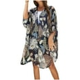 thumbnail image 1 of Kimono Para Mujer, Traje de Baño de Playa, Cárdigan de Gasa, Estampado Floral de Verano Odeerbi  ODB-6, 1 of 9