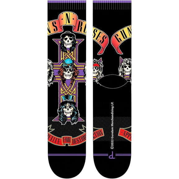 Perri's Guns and Roses Crew Socks Black