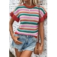 thumbnail image 4 of FOLUNSI Flirty Ruffle Sleeves Viscose Sweater | Red, Trendy Must-Have, 4 of 8