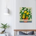 thumbnail image 4 of ALEPADNF Lemon Tree Canvas Poster Painting Wall Art, Geo Tile Lemon Plant Picture Artwork Print Ready to Hang for Home Kitchen Wall Decor  12x16 in, 4 of 5