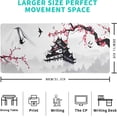 thumbnail image 5 of Japanese Cherry Blossom Gaming Mouse Pad 31.5 X 11.8 Inch Japanese Pagoda Sakura White Anime Large Mousepad Non-Slip Rubber Base Stitched Edges Keyboard Mouse Mat Desk Pad for Office Home Game, 5 of 6
