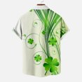 thumbnail image 3 of DDAPJ pyju Funky Hawaiian Shirt for Men 2025 St Patricks Day Button Down Shirts Novelty 3D Shamrock Printed Aloha Shirt Summer Vacation Beach Tops Flash Sale of Today Z1-Beige L, 3 of 4