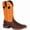 Brown, variant on Men’s Square Toe Cowboy Boots Retro Embroidered Western Mid Calf Boots with Chunky Heel for Ranch Work Rodeo Country Concerts Casual Wear and Outdoor Riding