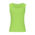 thumbnail image 3 of Taqqpue Womens Double Lined Workout Tank Tops Solid Color Scoop Neck Racerback Cropped Casual Sleeveless Shirt, 3 of 5