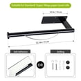 thumbnail image 4 of Paper Towel Holder Under Cabinet, Single Hand Operable Tearing off Paper Towels with Damping Effect, Both Available in Adhesive and Screws, Stainless Steel (Black), 4 of 8