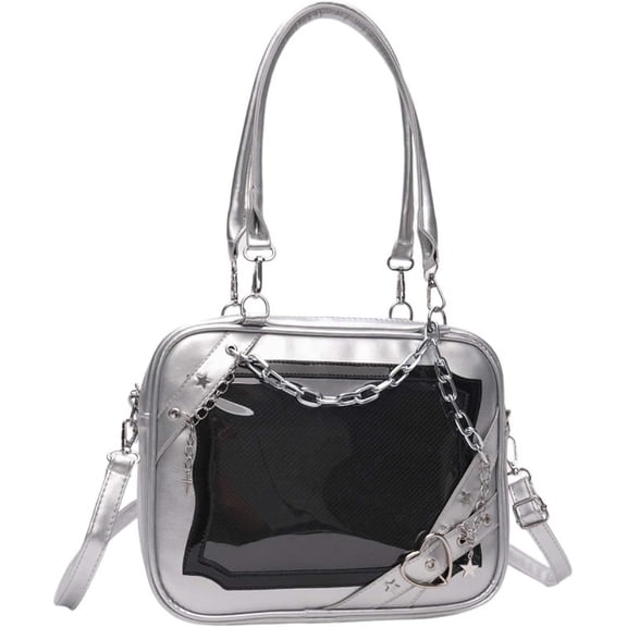 SPEKSEE Cute ITA bag, Badge Display Bag That Can Be Carried on Both Shoulders, Suitable for Daily Wear and Fashion Shows