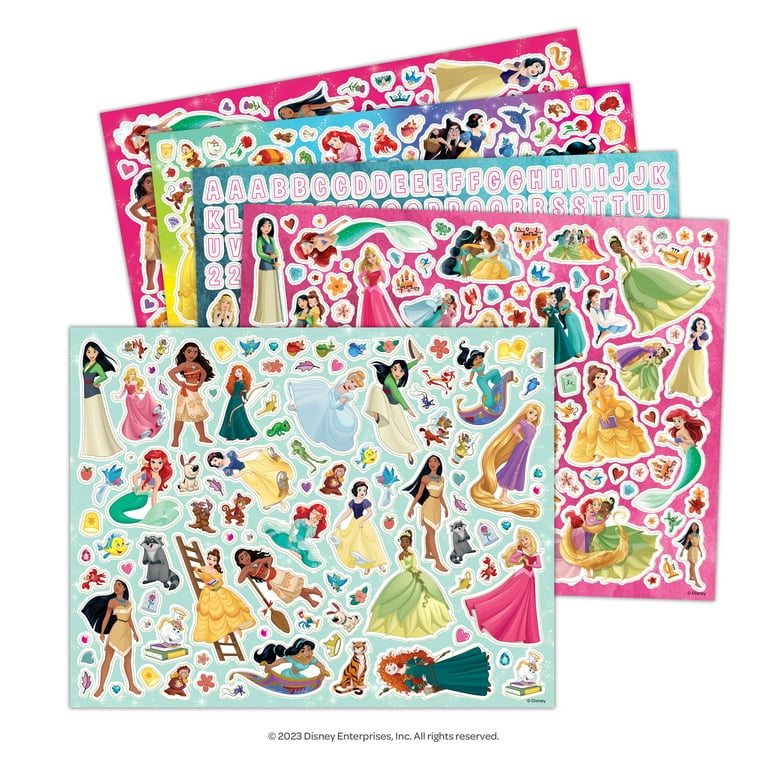 Disney Princess Sticker Pad, Over 500 Stickers, 5 Play Scene Pages, Paperback