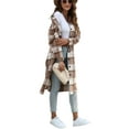 thumbnail image 3 of Fantaslook Flannel Shirts for Women Button Up Plaid Shirt Long Pocketed Shacket Jacket Coat, 3 of 7