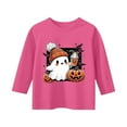 thumbnail image 4 of XQYLOS T-Shirt Mignon Festif pour Filles Haut Enfants Jeunes Décontracté Halloween Imprimé 2D Col Rond Manche Trois Quarts Tee T-Shirt Haut Automne Automne Vêtements Mode, 4 of 4
