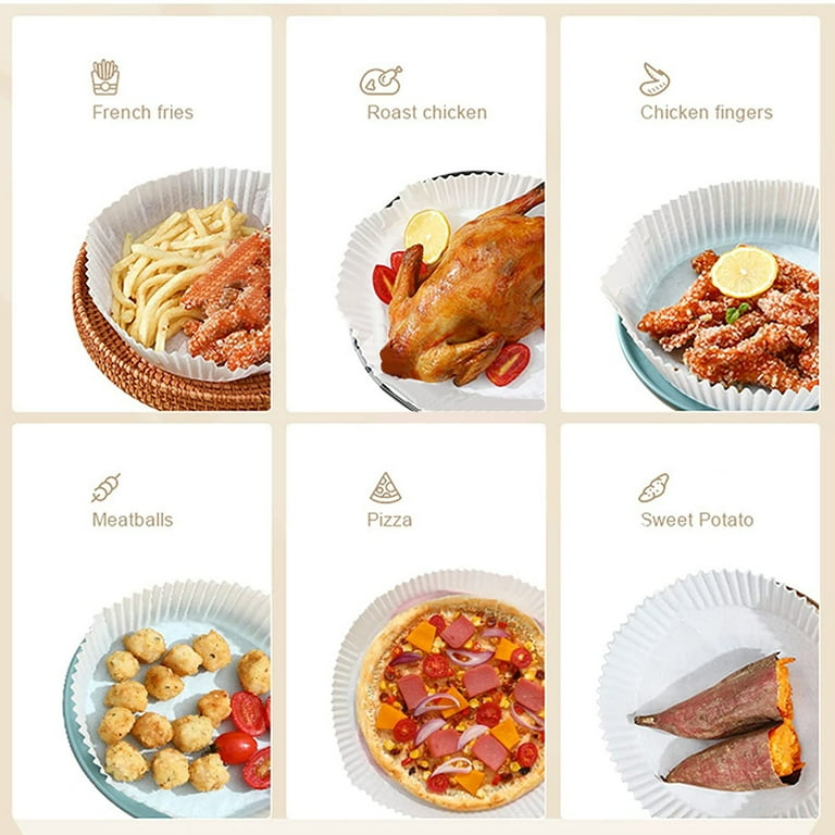 2022 New Square Air Fryer Disposable Paper Liner Food Level Non-stick Pan  Oil Paper Food