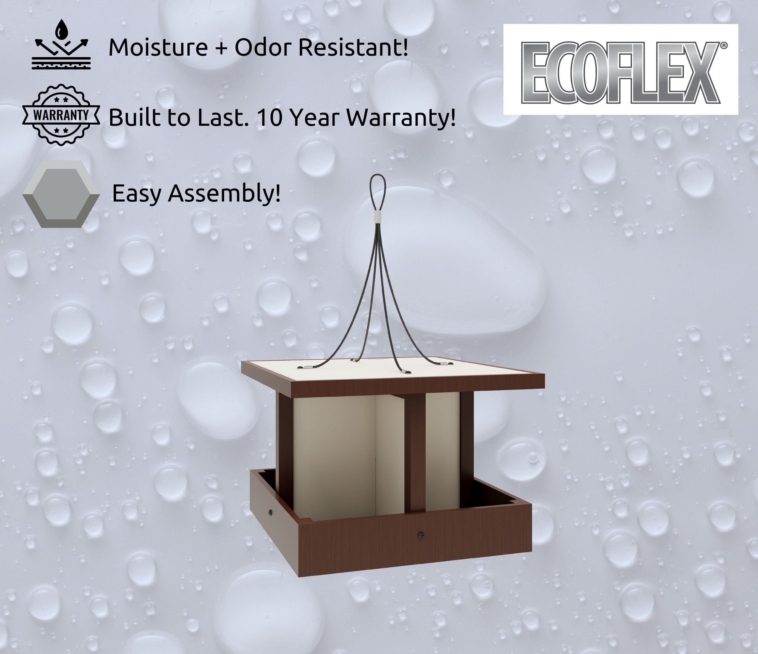 New Age Pet® ECOFLEX® Feathered Friends Beak Buffet Bird Feeder, 40 oz Open Top Feeder