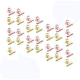thumbnail image 1 of Clips de diseño para colgar, 30 clips de papel con bisagras de metal, resistentes a la humedad para uso doméstico y de oficina, agarre fuerte con fácil apertura, dorado y oro rosa, 22 mm, 1 of 7