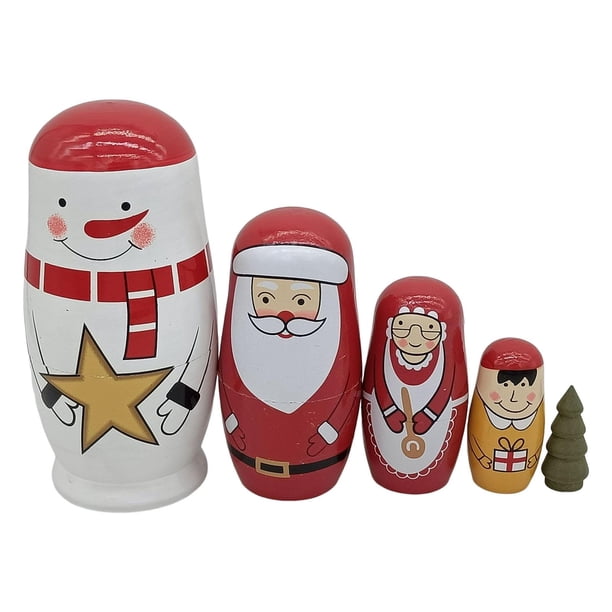 5 Uds Matryoshka Rusa, Muñecas Anidadas, Juguetes Apilables, Regalos de Cumpleaños para Niñas