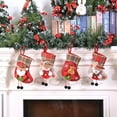 thumbnail image 2 of Royalbelle Cloth Christmas Stockings With Santa Claus Snowman Reindeer Pattern For Christmas Decorations, 2 of 9