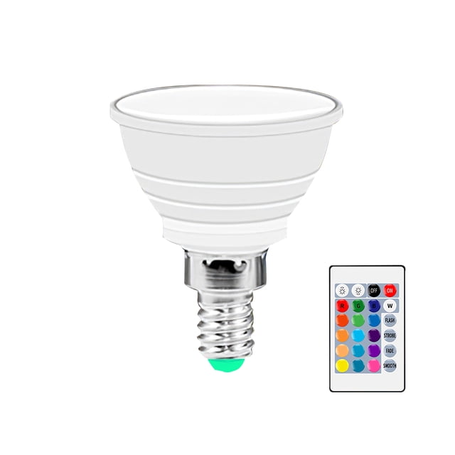 Bombilla Led E14 Bombilla Que Cambia De Color Rgb Bombilla De Luz Blanca Bombilla Regulable De Repuesto Con Control Remoto Modo De Iluminación Múltiple Para Fiestas En El Hogar Restaurante Monstrate HA025143-02