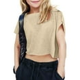 thumbnail image 2 of UACY Girls Backless Tops Hollow Open Back Crop Top Oversized Off-Shoulder Short Sleeve T-Shirt Loose Casual Tees, 2 of 5