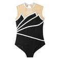 thumbnail image 5 of Yanarno Kids Girls Gymnastics Leotard Metallic Striped Sleeveless Bodysuit with Shorts Dance Athletic Silver 16, 5 of 7