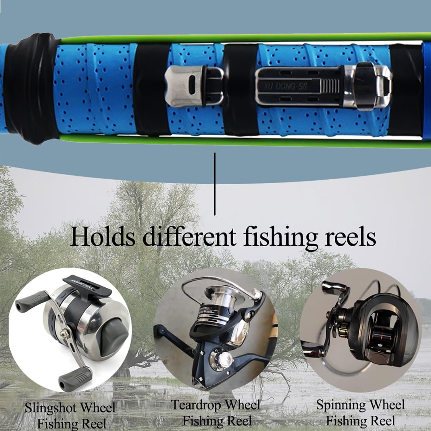Clianle Catapult Fishing Rod, Portable Shooting Bait Fishing Tool, Excellent Equipment for Wilderness Hunting