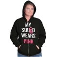 thumbnail image 5 of Breast Cancer BCA My Squad Wears Pink Zip Hoodie Sweatshirt Women Brisco Brands S, 5 of 6