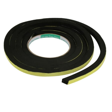 Unique Bargains 8mm Wide 10mm Thick Single Sided Shockproof EVA Sponge Tape Black 2 Meters Long