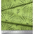 thumbnail image 3 of Soimoi Green Moss Georgette Fabric EuropeanSeeds Leaves Print Sewing Fabric Yard 44 Inch Wide, 3 of 3