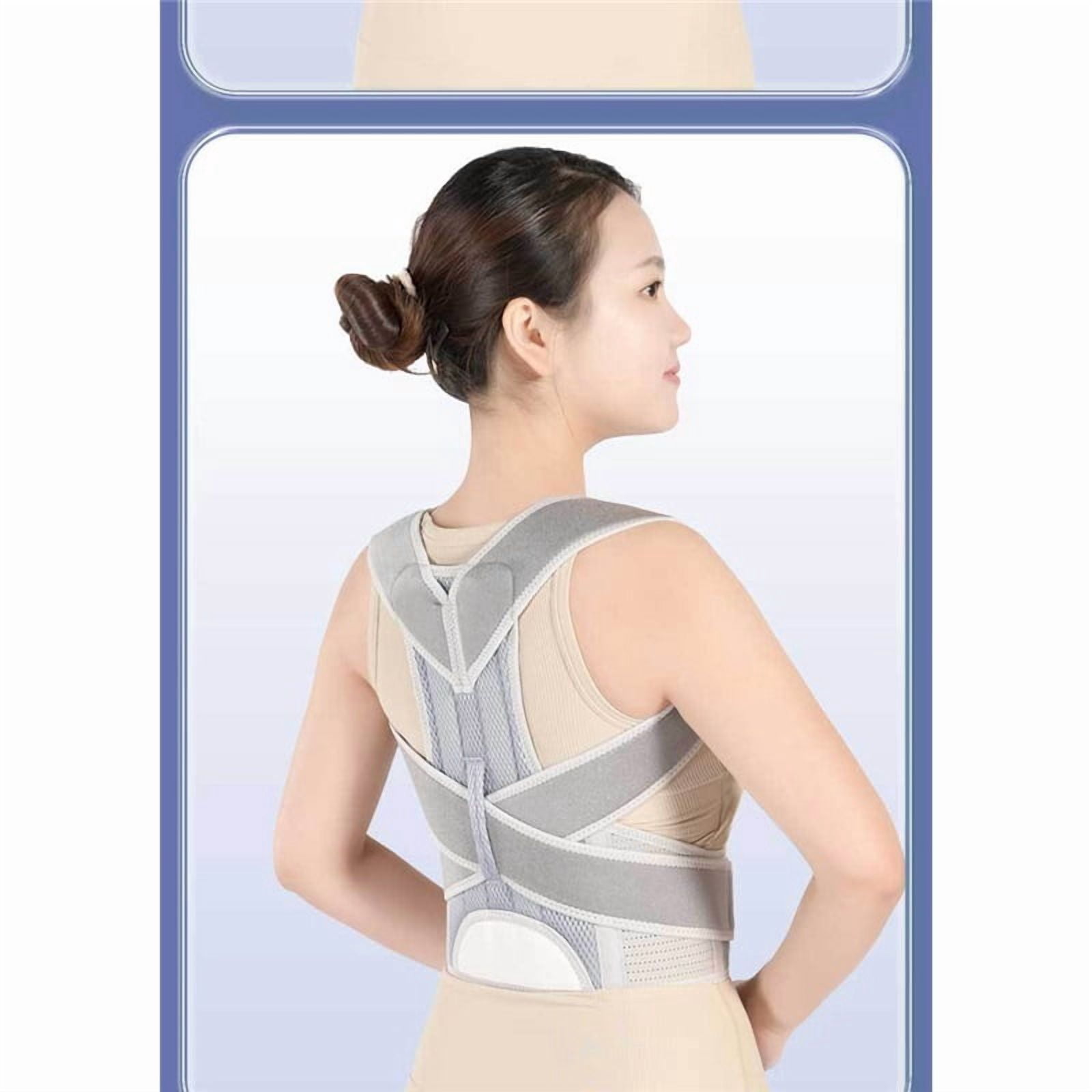 Upper Back Brace Posture Corrector for Women & Men, Adjustable & Breathable Back Straightener Posture Corrector for Men, Gradually Help Improve Poor Posture.(Gray L)