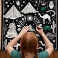 thumbnail image 4 of SUYOLL DIY Coloring Blanket Washable Soft Cozy Blanket For Art Projects Creative Color Throw For Home Decor Great For Seasonal Birthday And Holiday Activities, 4 of 6