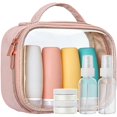 thumbnail image 1 of Neceser de viaje PACKISM con 8 botellas a prueba de fugas de 100 ml, color rosa, 1 of 9