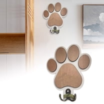 Wooden Dog Paw Hooks for Wall, Cute Key Holder for Wall Dog Decor, Coat Hook for Wall Decorative Home Farmhouse Indoor, Dog Themed Gifts, Great Gift for Dog Lovers (White)