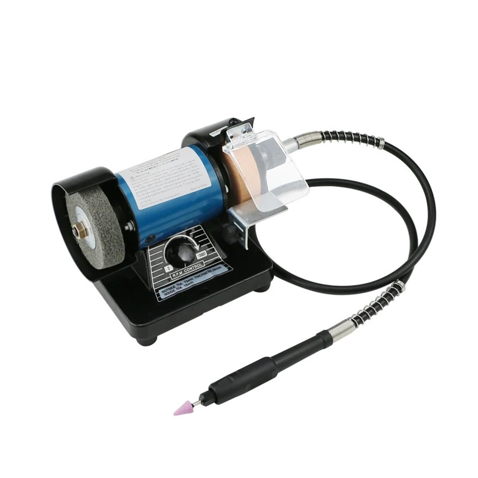150W Mini Bench Grinder Multi-Purpose Polisher Adjustable Speed Adjustable Speed Sander Polisher For Jade Jewelry