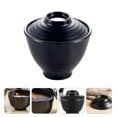 thumbnail image 3 of 1 Set Japanese Style Ramen Bowl Simulation Porcelain Black Threaded Bowl Home Hand-pulled Noodles Bowl Imitation Porcelain Frosted Bowl, 3 of 6