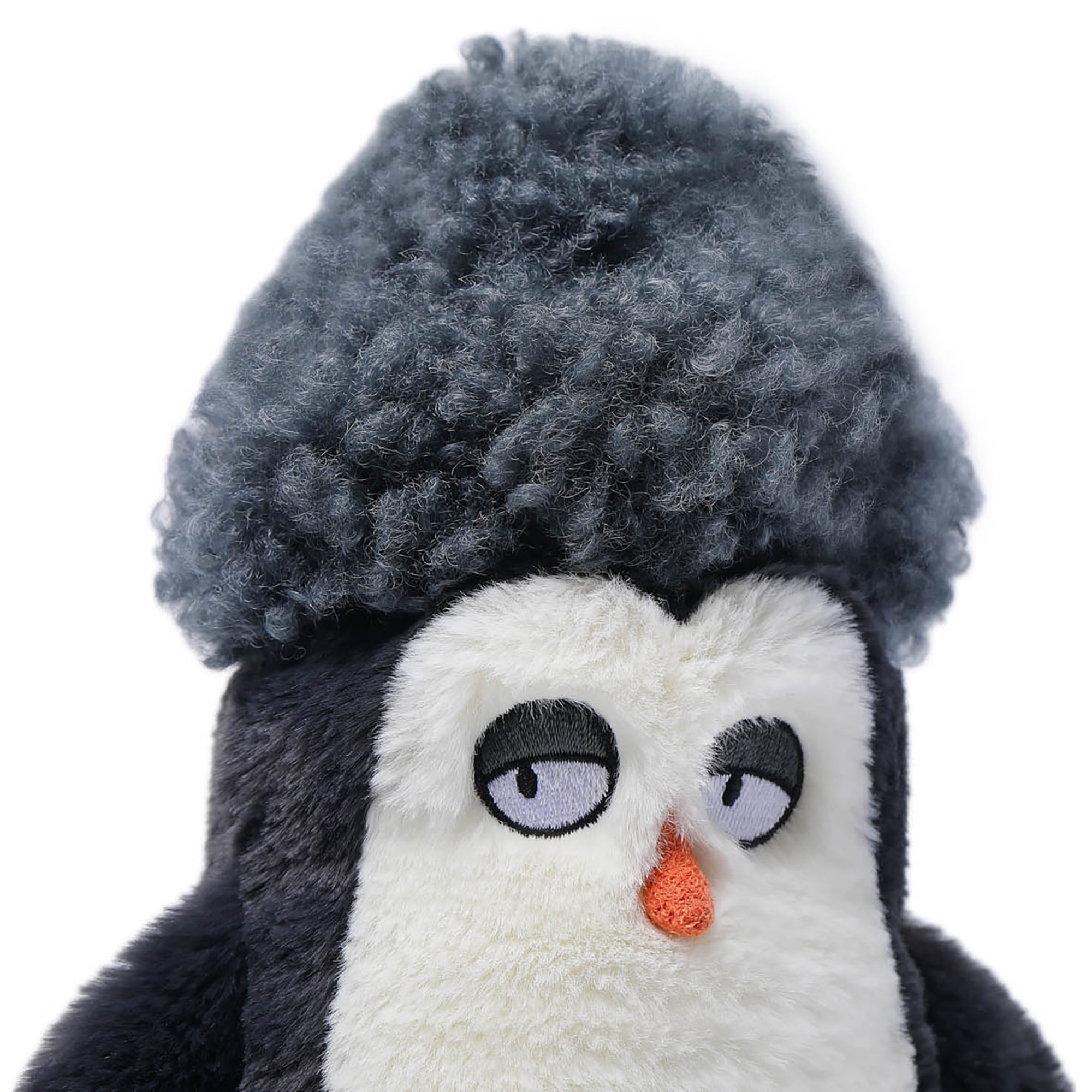 McHugs: Ocean Series - Afro Hair Penguin - 7" Black &White Stuffed Animal Plush, Soft Weighted Cuddle Toy, Cozy Comfort Companion, Baby-Toddler-Kids