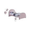 thumbnail image 2 of Meridian Furniture Brody Pink Velvet Twin Bed, 2 of 7