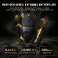 thumbnail image 4 of ATTACK SHARK X11Ultra 8K Wireless Gaming Mouse,42000 DPI PAW3950MAX Sensor,59g Carbon Fiber Lightweight,Nordic 54L15 Chip,Tri-Mode BT/2.4G/Wired,100M Clicks Programmable  for PC FPS Gaming Black, 4 of 8
