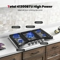 thumbnail image 6 of GASLAND Master Series 30 Inch Gas Cooktop with Griddle PRO GH3805SS1FC with 5 Burners, CSA certified,120V Plug-in, NG/LPG Convertible, 6 of 8