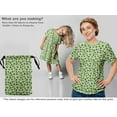 thumbnail image 5 of oneOone Polyester Spandex Menthe Vert Tissu Floral Rétro Diy Vêtements Tissu Impression Tissu par Yard 56 Pouces de Large, 5 of 5