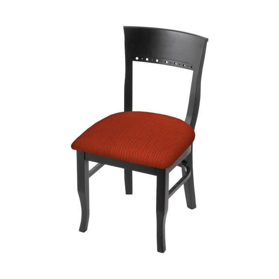 Holland Bar Stool 3160 18" Chair with Black Finish and Graph Poppy Seat