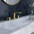 thumbnail image 3 of YZZY Widespread Bathroom Sink Faucet 3 Holes Brushed Gold Lavatory Vanity Sink Faucet 2 Lever Handle Bathroom Basin Faucet, 3 of 5