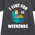 thumbnail image 2 of Garfield - I Live For Weekends - Toddler And Youth Girls Fleece Dress, 2 of 4