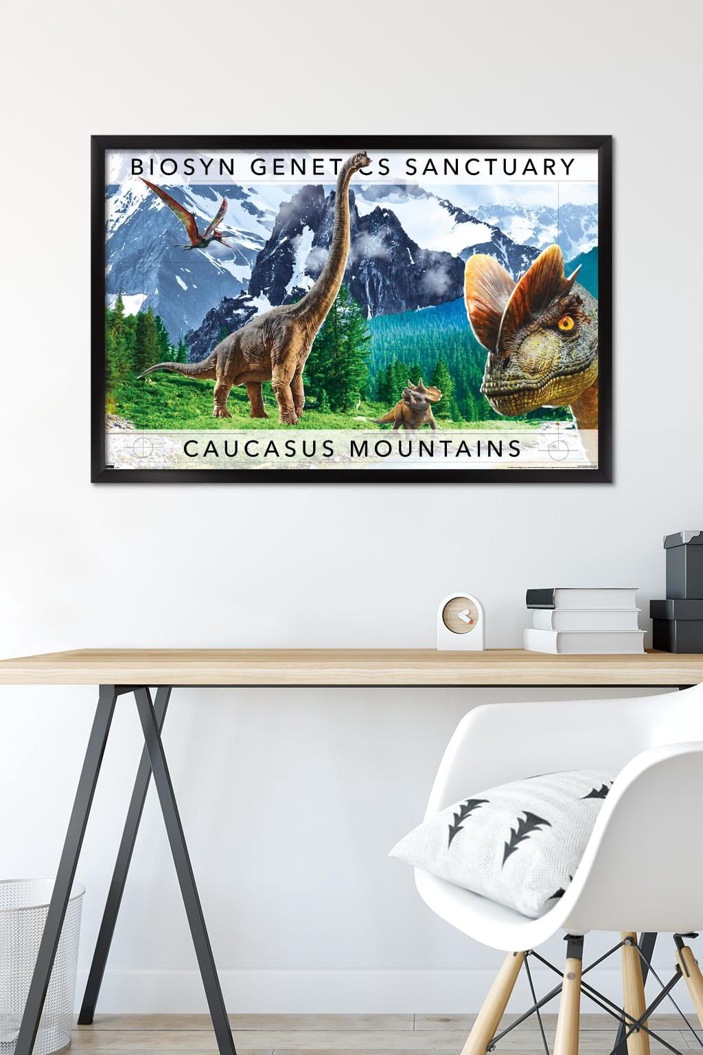 Jurassic World: Dominion - Caucasus Mountains Group Wall Poster, 22.375" x 34" Framed