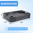 thumbnail image 3 of INTER HUT Floating Tray for Pool, Wicker Floating Serving Tray, Drink Tray, Snack Tray for Swimming Pool Floats, Gray, 3 of 9