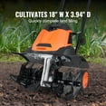 thumbnail image 2 of KFFKFF Electric Soil Digger, 12 Amp, 18" Width and 3.94" Depth, Corded Tiller/Cultivator with Steel Mn Tines, Rototiller for Garden and Lawn Soil Excavation, 2 of 9
