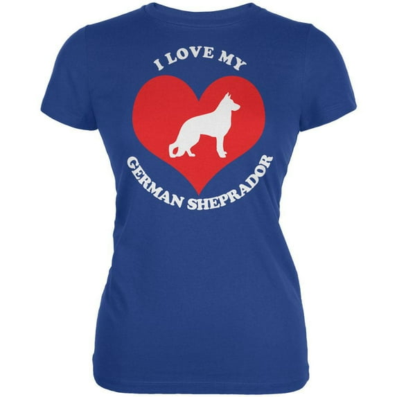 Valentines I Love My German Sheprador Royal Juniors Soft T-Shirt - X-Large
