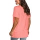 thumbnail image 3 of Puntoco - Camiseta de manga corta para mujer, cómoda, informal, cuello en V, color sólido, bolsillo Puntoco Puntoco-2981, 3 of 4