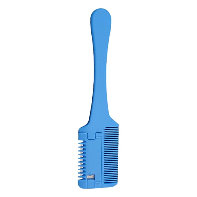 Peine de afeitar Yinane para el cabello azul con cuchilla adicional