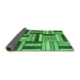 thumbnail image 2 of Ahgly Company Indoor Square Abstract Emerald Green Modern Area Rugs, 3' Square, 2 of 4