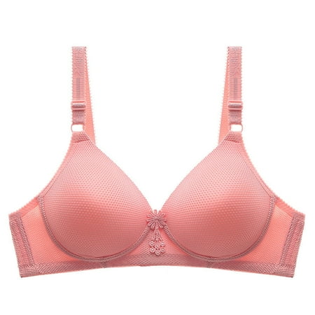 Juslio Minimizer Bras for Women Full Coverage Athletic Wirefree Breathable Solid Sports Bra