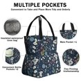 thumbnail image 3 of Pioneer Flower Floral Print Pattern Drawstring Lunch Bag Women - Drawstring Lunch Bag Insulated for Work Office - Stain-Resistant Large Lunchbags for Women with Multi-Pockets, 3 of 6