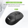 thumbnail image 3 of YWYT G862 2.4G Ratón inalámbrico 3 engranajes DPI ajustable Diseño ergonómico Plug and Play para com YWYT Sin pilas/Negro, 3 of 7